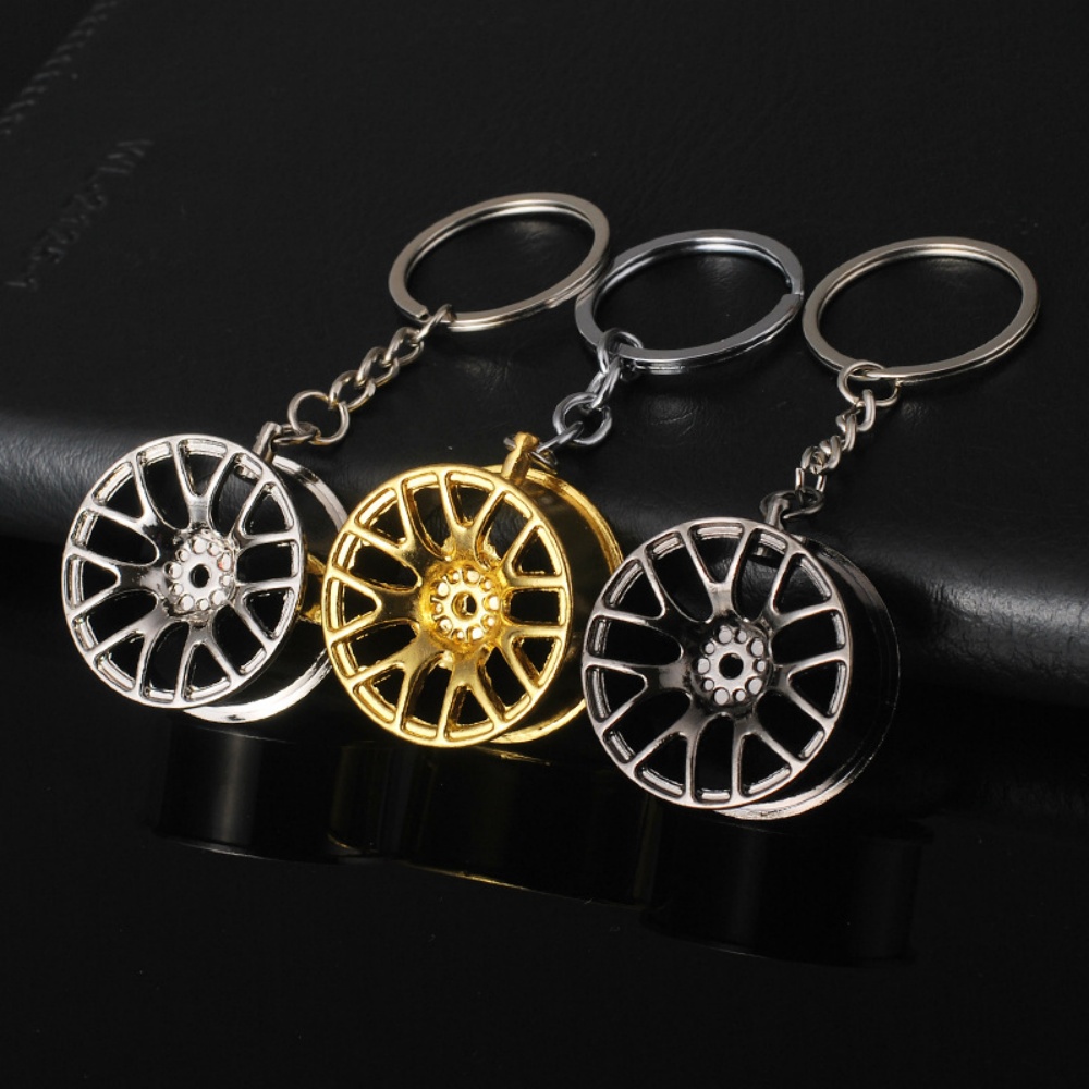 Women Bags Rack - Creative Wheel Hub Keychain Metal Car