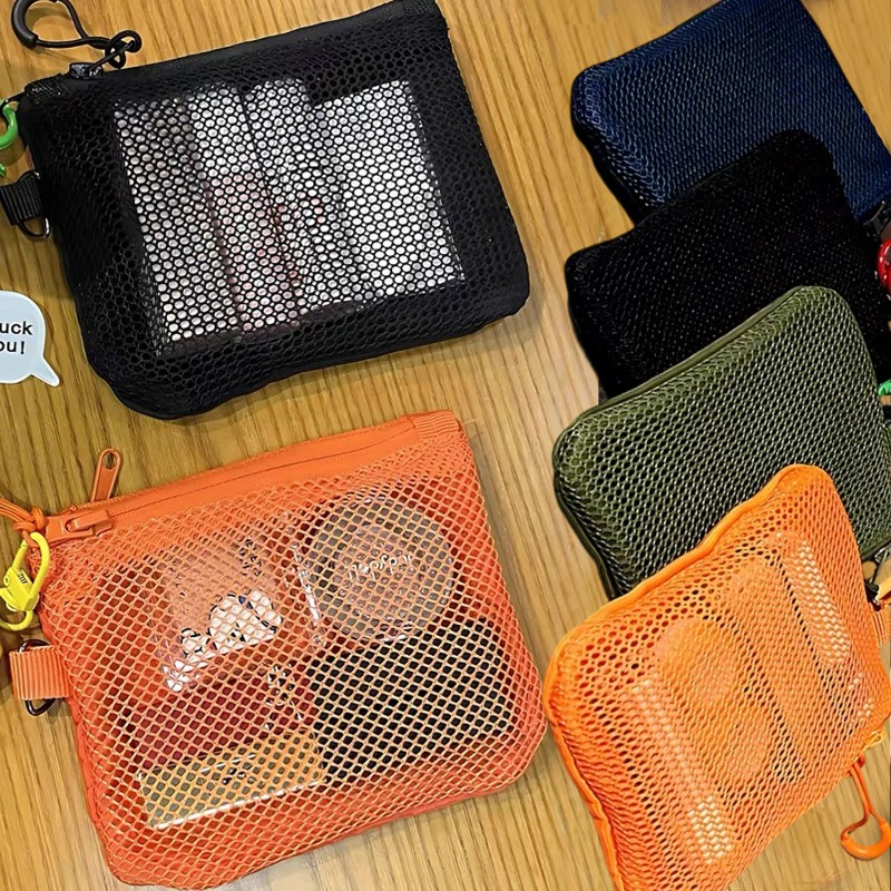Women Bags Rack - Mini Mesh Makeup Bag Multi-purpose Square