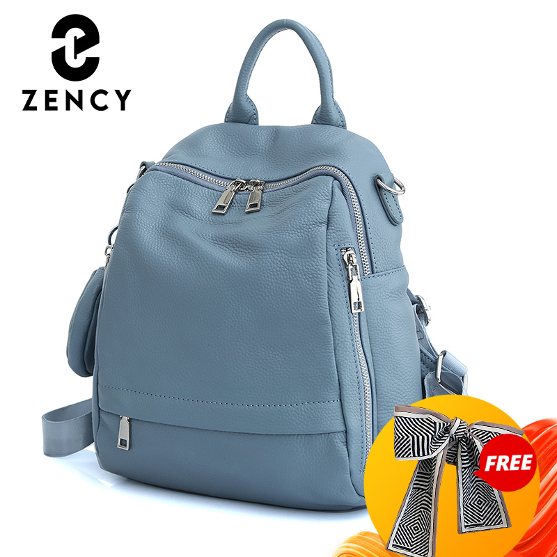 Women Bags H&M - Zency Women's Genuine Leather Backpack High-Quality
