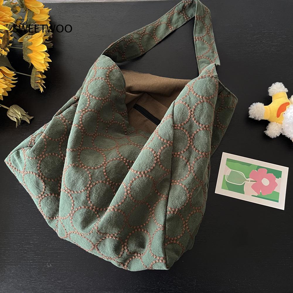 Women Hand Bags For Office - 2026 Natural Woven Texture Fabric Hand