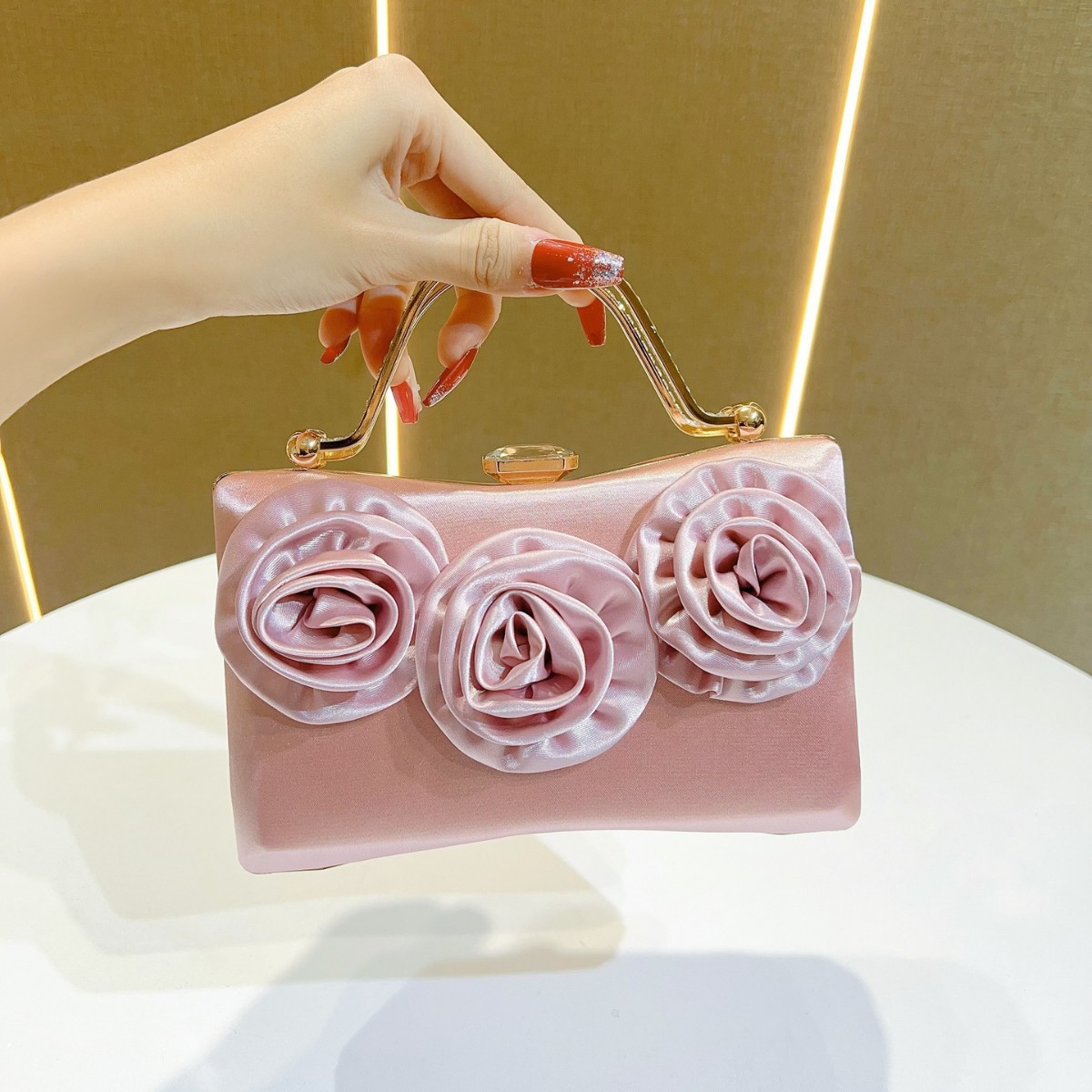 Women'S Evening Bags - New Silk Evening Clutch Women’s Diamond