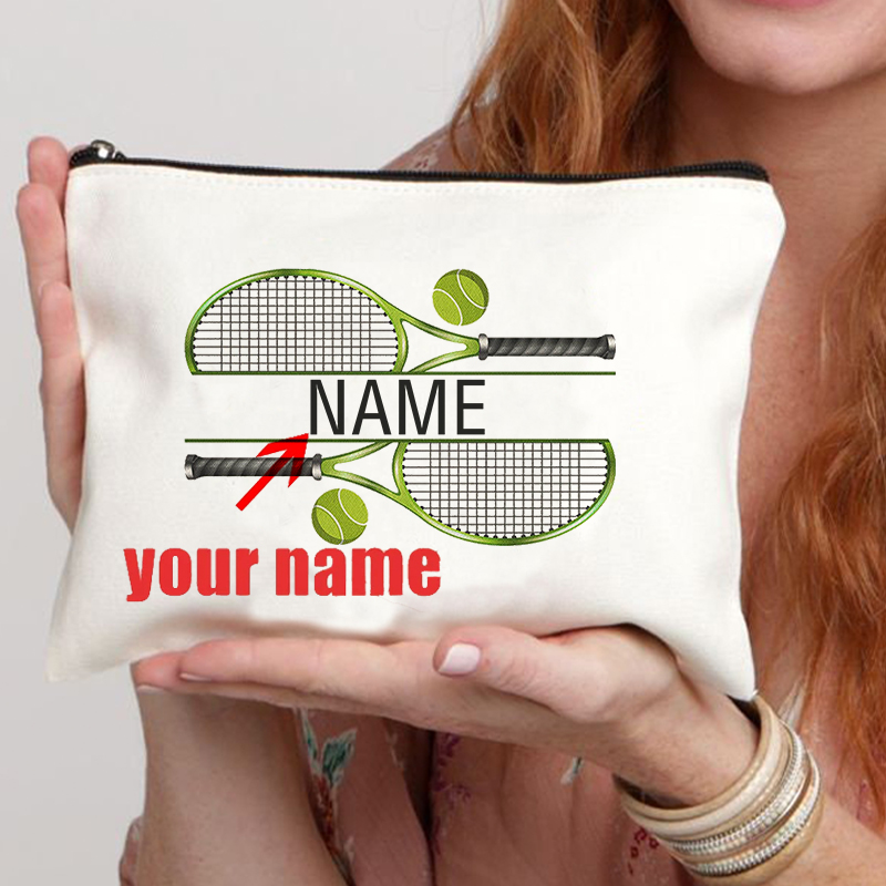 Women Bags Coach - Personalized Tennis Custom Name Makeup Bag