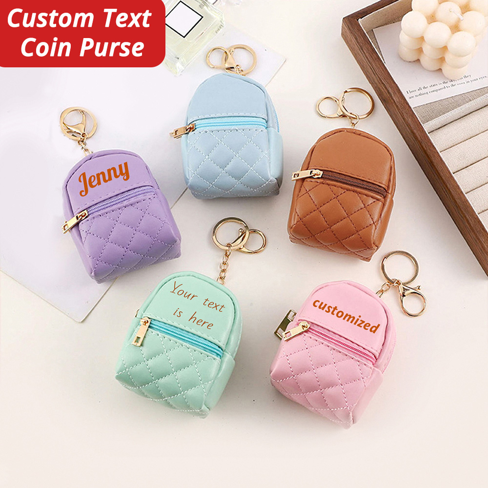Mini Purse Chain - Mini Custom Name Coin Purse Personalized