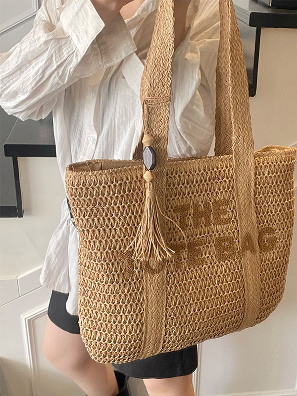 Women Bags H&M - Summer Beach Travel Large Capacity Straw