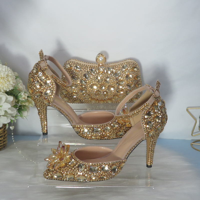 2021New  Golden crystal Bridal - Women Bags For Party recension och pris
