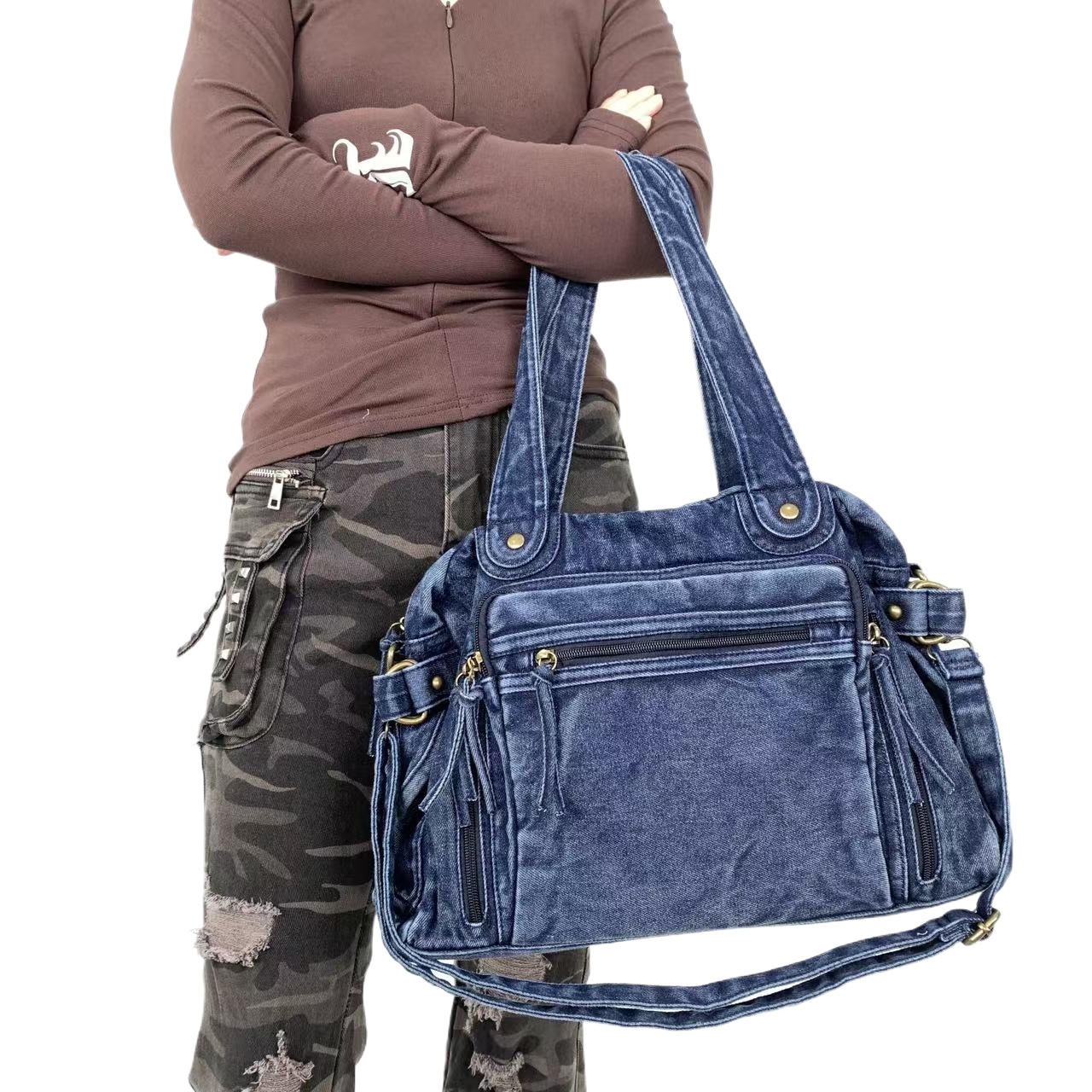 Ladies' fashionable retro Y2K  - Women Bags Medium Size recension och pris