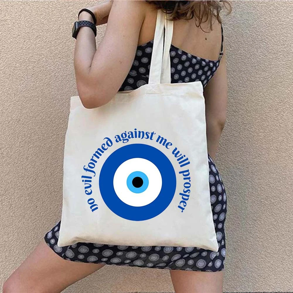 Graffiti Greek Evil Eye Printe - Women Bags Work recension och pris