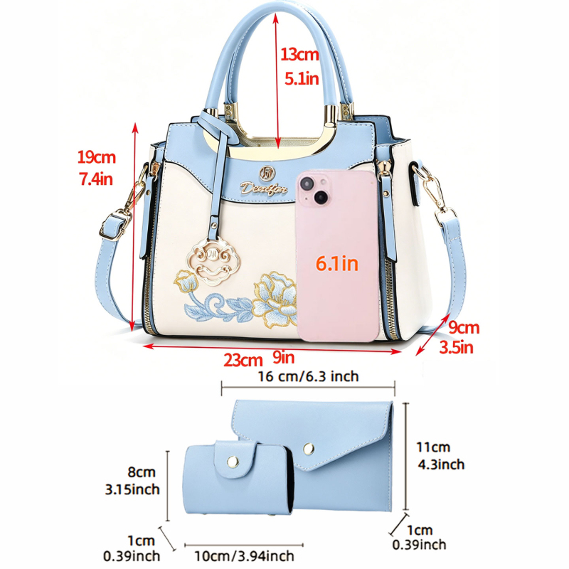 3-piece set of high-quality em - Women Bags Work recension och pris
