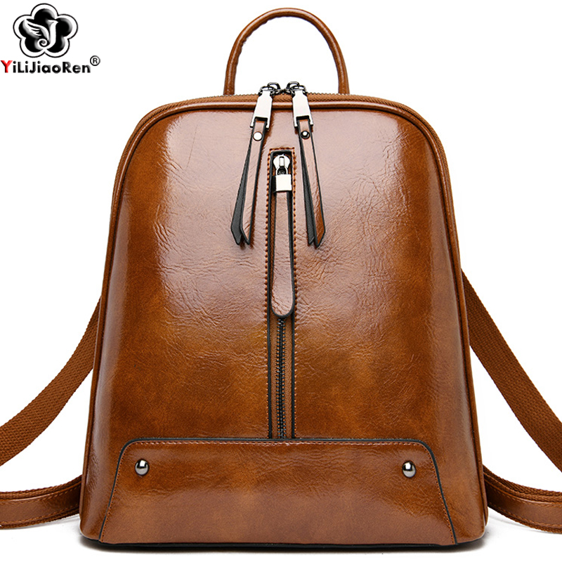 Women Leather Backpack Fashion - Women Bags Medium Size recension och pris