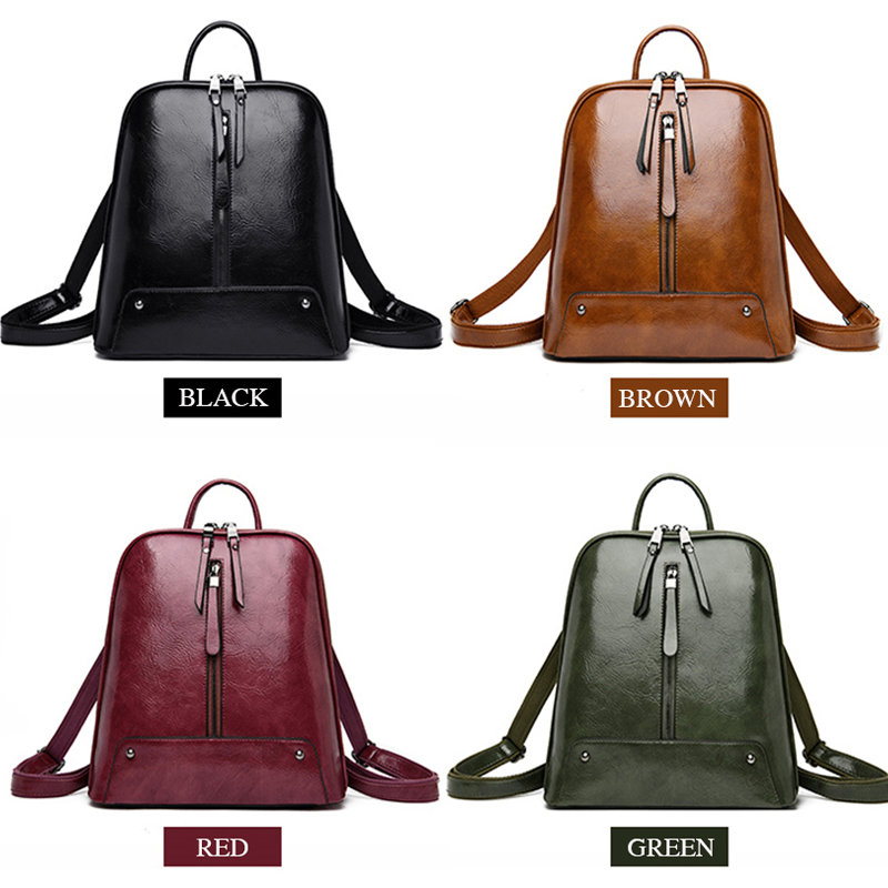 Women Leather Backpack Fashion - Women Bags Medium Size recension och pris
