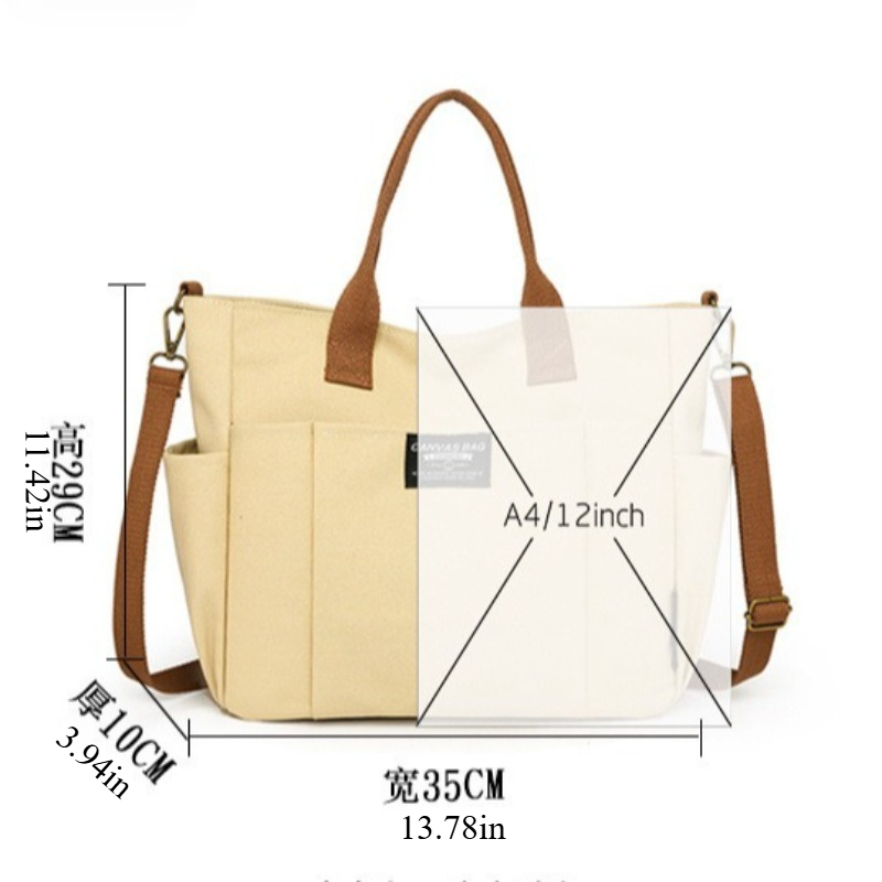 Large Canvas Tote Bag for Wome - Women Bags Work recension och pris