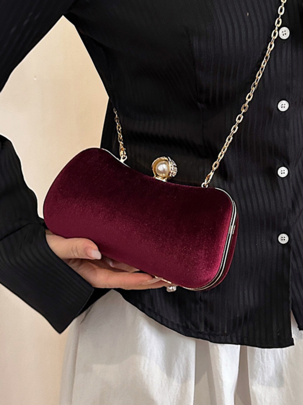 High-end Banquet Clutch Bag Fo - Mini Purse Chain recension och pris