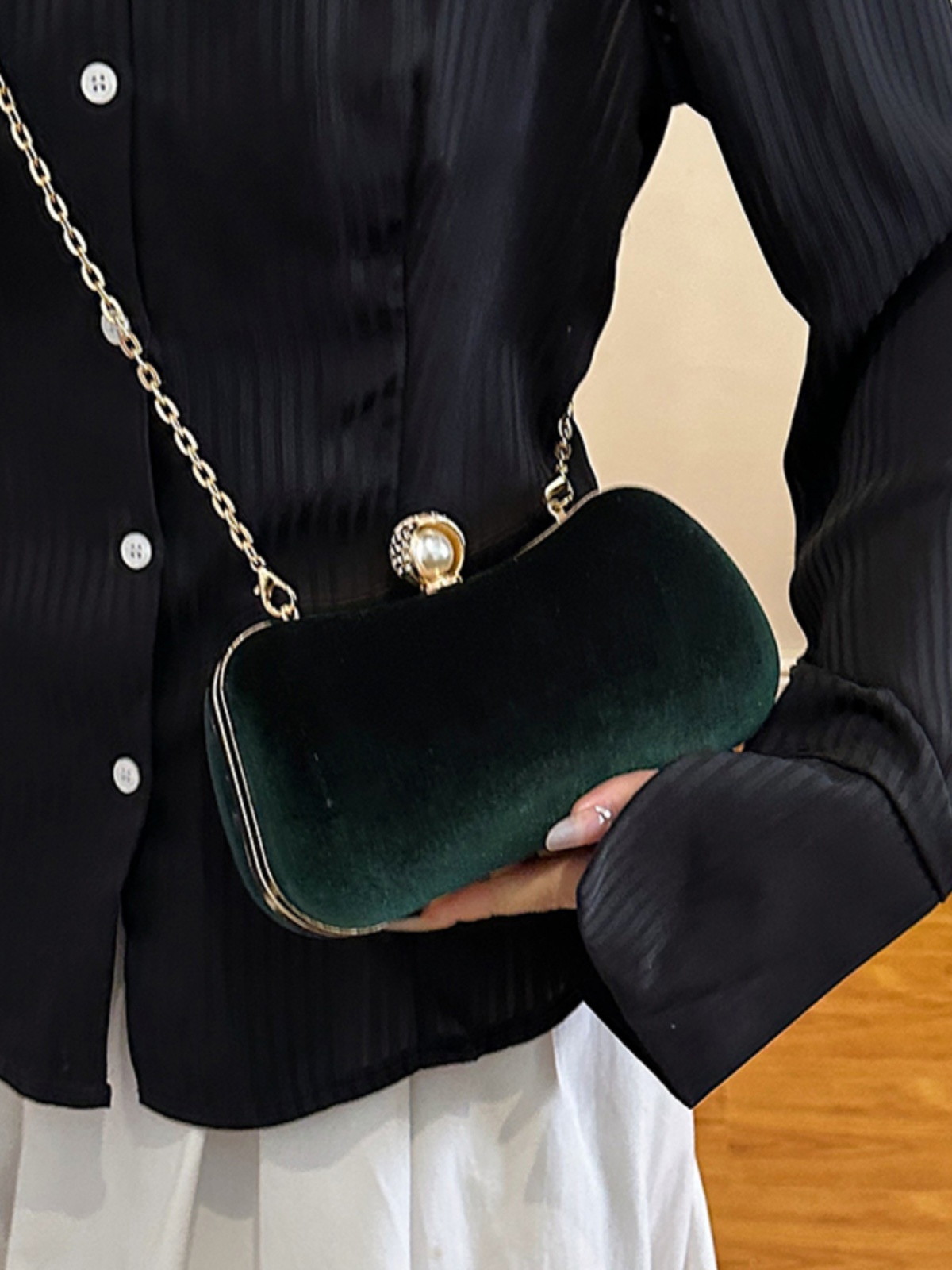 High-end Banquet Clutch Bag Fo - Mini Purse Chain recension och pris