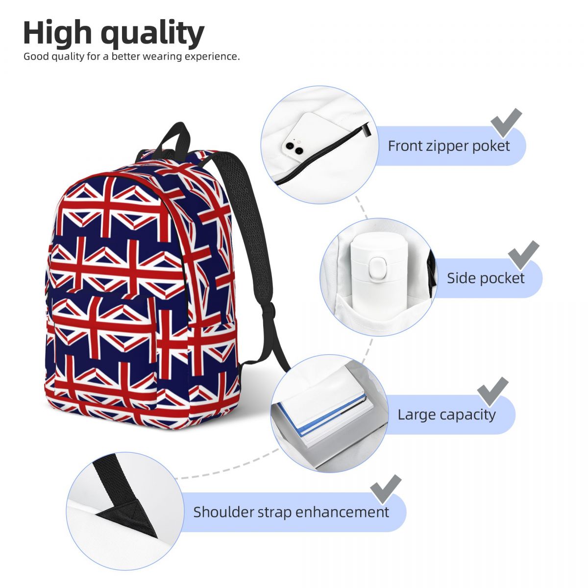 Union Jack Flag Of The UK Back - Women Bags Uk Sale recension och pris