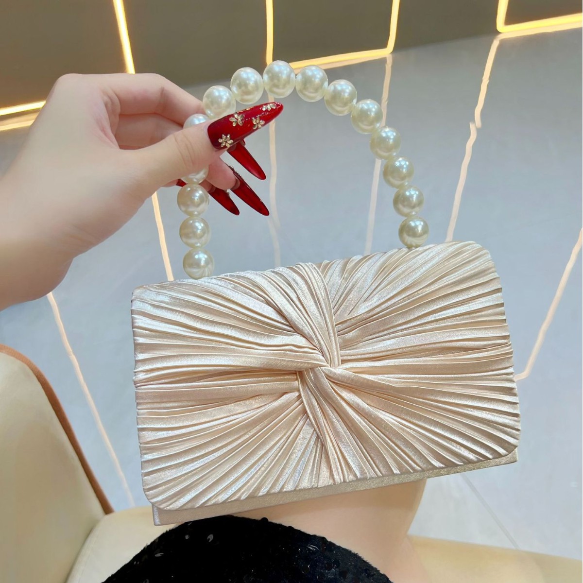 Women's Luxury Sweet Pleated E - Women'S Evening Bags recension och pris