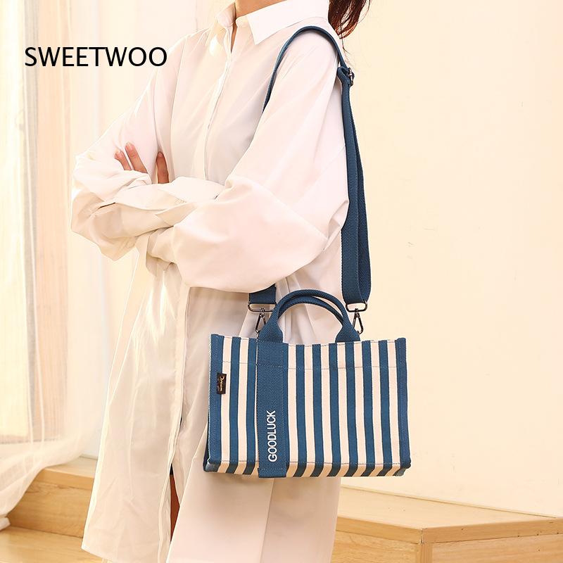 2026 Vertical Stripe Canvas Sm - Women Hand Bags For Office recension och pris