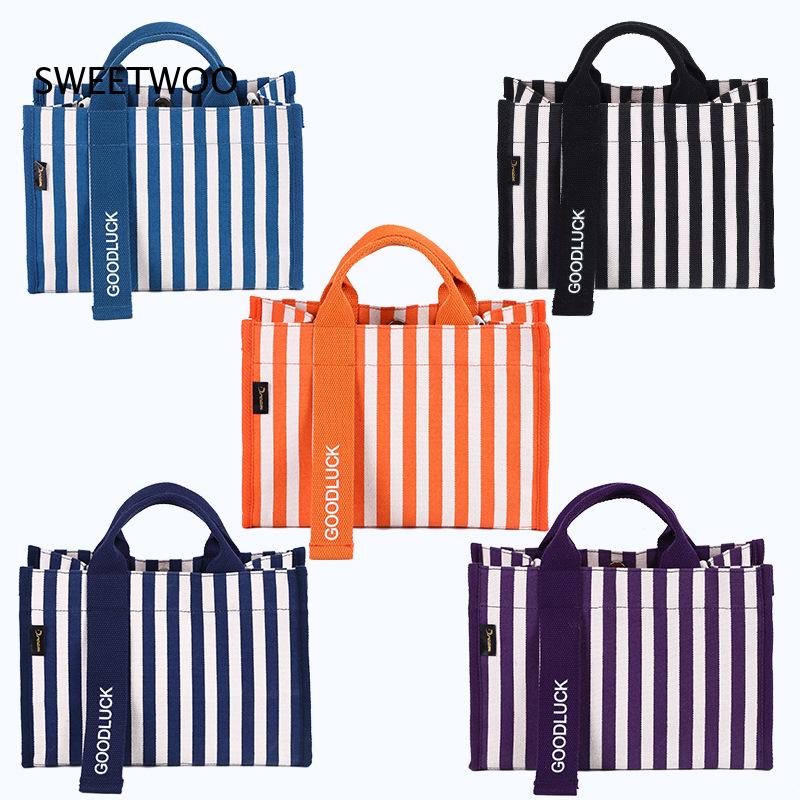 2026 Vertical Stripe Canvas Sm - Women Hand Bags For Office recension och pris