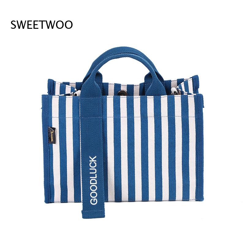 2026 Vertical Stripe Canvas Sm - Women Hand Bags For Office recension och pris