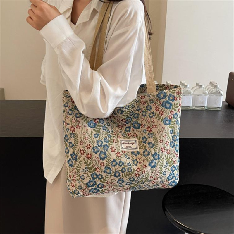 Embroidery Floral Canvas Handb - Women Bags Work recension och pris