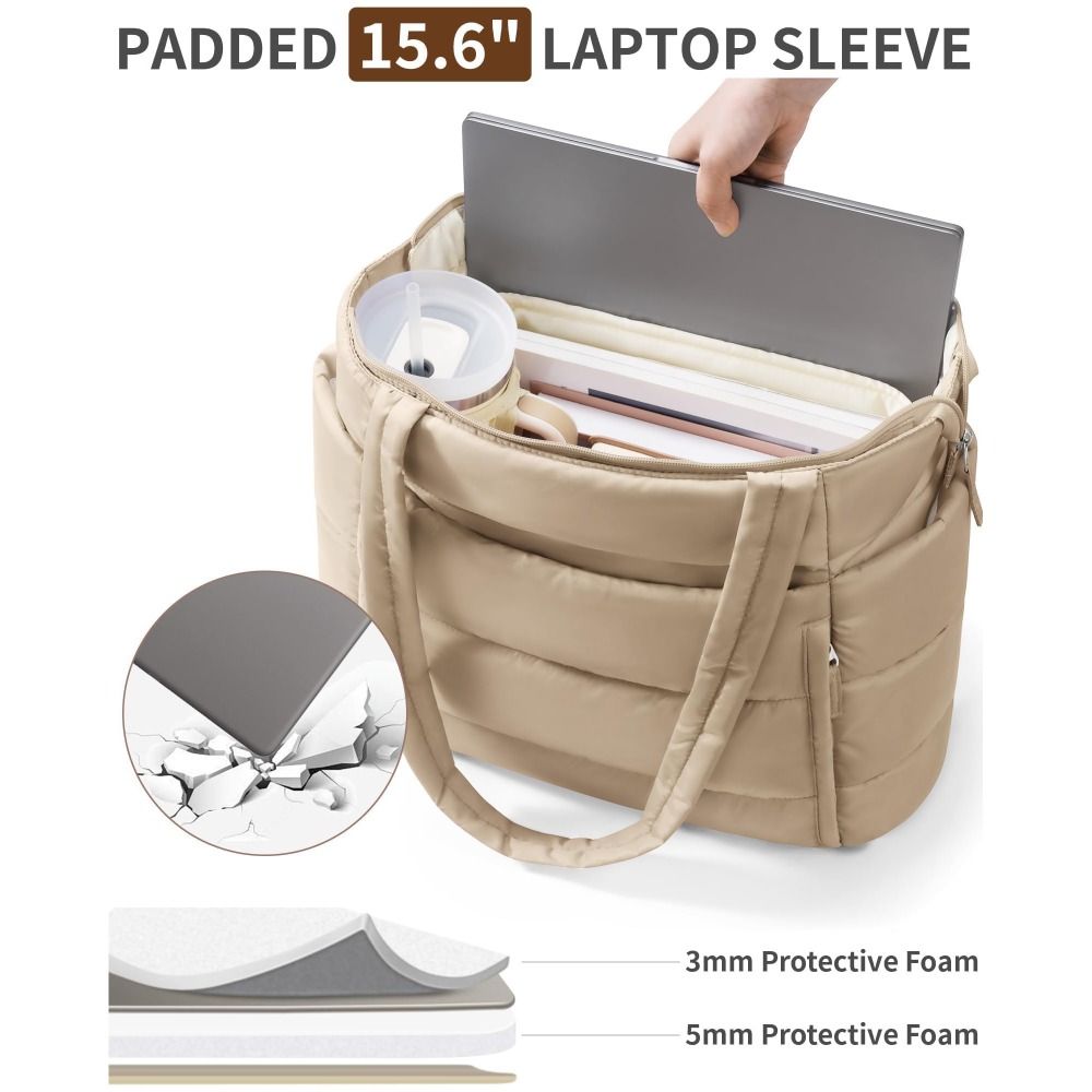 Large Capacity Puffer Tote Bag - Women Bags Medium Size recension och pris