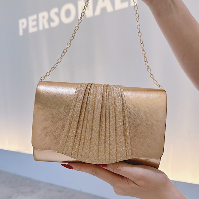 Golden Small Evening Clutch Ba - Mini Purse Chain recension och pris