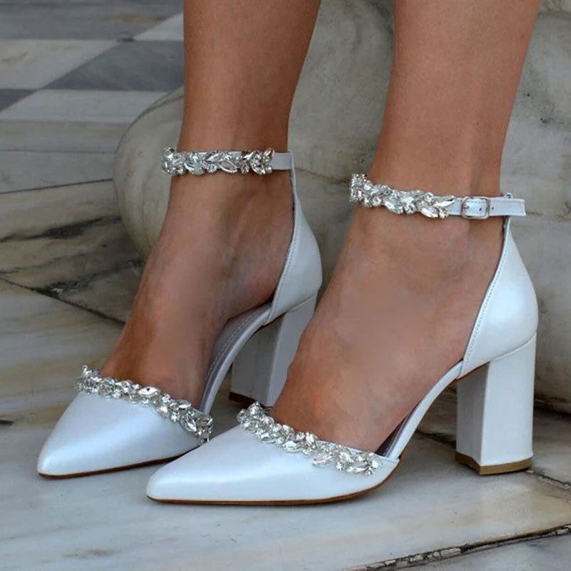 Pointed High Heel Thick Heel S - Women Bags For Party recension och pris