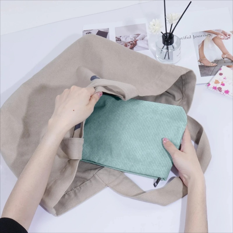 Corduroy Travel Cosmetic Bag P - Women Bags Medium Size recension och pris